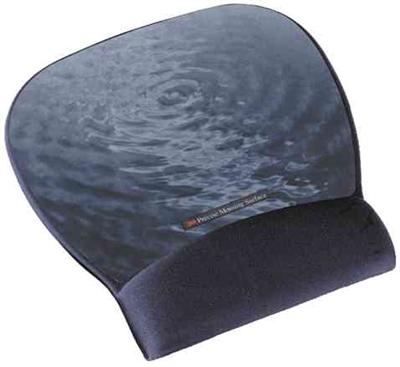3M - Repose-poignet gel avec tapis de souris, bleu marine/bleu