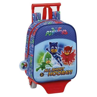 Pjmasks Sac à Dos Pépinière Officielle Avec un Chariot Safta