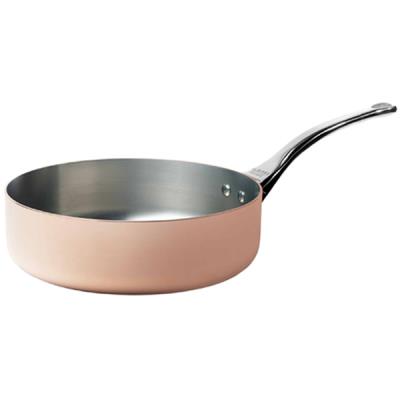Sauteuse droite cuivre/inox 24cm De buyer 6430.24