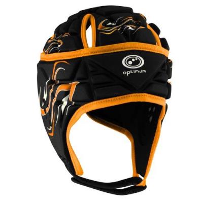 Optimum inferno casque garçon noir orange l