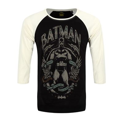 Batman T-Shirt à manches longues Scrolls Homme Noir