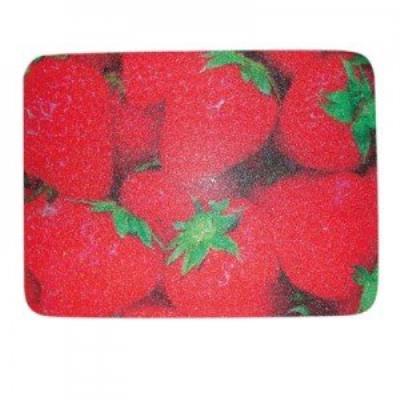 Msv 100031 fraises planche a découper et dessous de plat plastique multicolore 30 x 40 x 3 cm