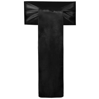 vidaXL 25 nœuds de chaise décoratifs en satin noirs