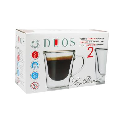 Lot de 2 tasses expresso 12 cl Duos Luigi Bormioli 1615500