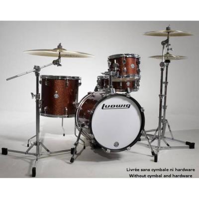 Batteries acoustiques LUDWIG LC179XO25 - KIT BREAKBEATS QUESTLOVE RED BROWN SPARKLE Batteries Jazz