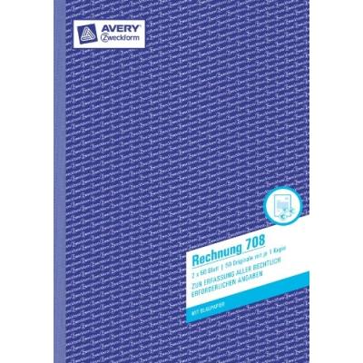 Avery zweckform formularbuch rechnung, a4, 2 x 50 blatt 708