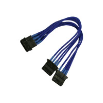 Nanoxia - Répartiteur D'Alimentation - Alimentation Interne 4 Plots (M) - Alimentation Interne 4 Plots (F) - 20 Cm - Bleu