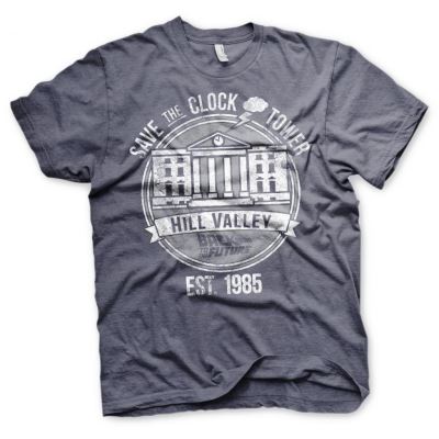 BACK TO THE FUTURE - T-Shirt Save the Clock Tower - Navy Heather (L)