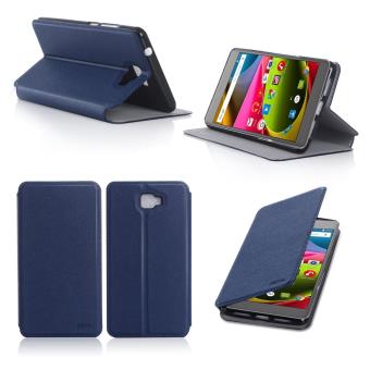 Housse Flipcover Style Livre Pour Archos 50b Cobalt Lite - Coque Portefeuille (Wallet Case) - Noire - Neuf