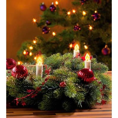 Guirlande de Noël lumineuse 50 bougies à pince pour sapin