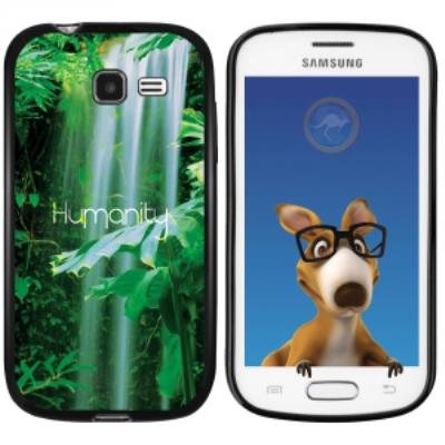 Coque Souple en gel noir pour Galaxy Trend Lite avec impression Motifs Humanity