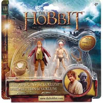 The Hobbit : The Desolation of Smaug - Bilbon Sacquet & Gollum - 2 Figurines 9 cm