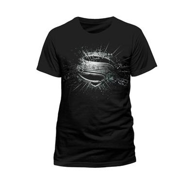 Superman Man Of Steel - T-Shirt Eroded (L)