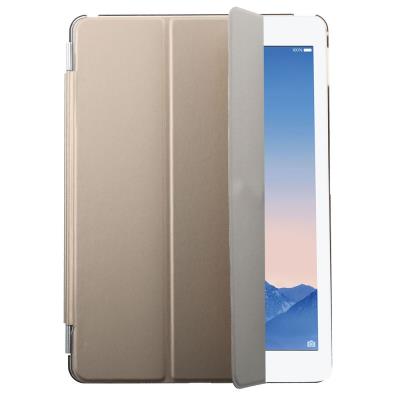 Etui en PU Champagne 3 plis Single Front + Back pour IPAD Air 2