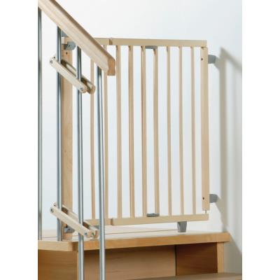 Barrière de sécurité pivotante bois blanc escalier 99.5à140 cm GEUTHER