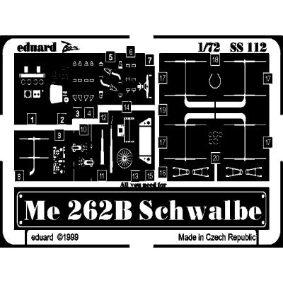 MAQUETTE ME 262 B SCHWALBE REVELL 1/72 EDUARD SS112