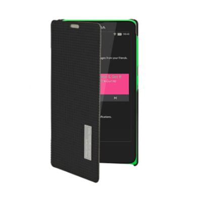 Etui rabat latéral noir Rock série Elegant avec No
