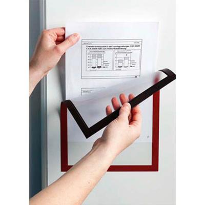 sachet de 5 cadres d'affichage Duraframe dos magnétique, format A4, rouge