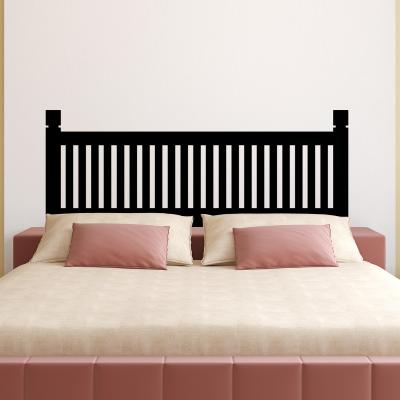 Pick and Stick Sticker Mural Tête de lit en bois simple - 35 x 90 cm, Noir