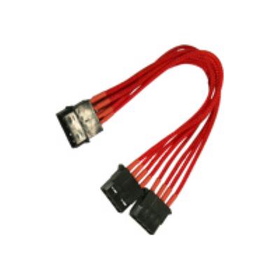 Nanoxia - Répartiteur D'Alimentation - Alimentation Interne 4 Plots (M) - Alimentation Interne 4 Plots (F) - 20 Cm - Rouge