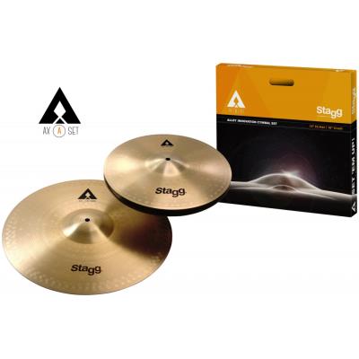 Cymbales STAGG AXA SET - COPPER-STEEL SET DE CYMBALES- HH13+C16 Packs de cymbales