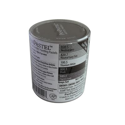 Pastel panpastel set 5 couleurs + outils gris - panpastel