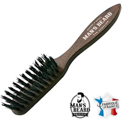 Man's Beard - Brosse à moustache et barbe - fabrication française avec poils de sanglier et manche en bois exotique