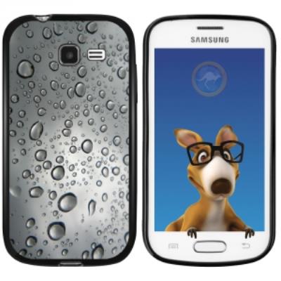 Coque Souple en gel noir pour Galaxy Trend Lite avec impression Motifs gouttes d'eau