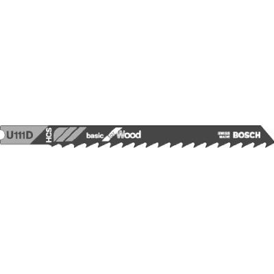 Bosch 2609256756 Hcs - U 111 D Lame De Scie Sauteuse pour Coupe Rapide Dans Le Bois Tendre Epaisseur 5-65 Mm Longueur 91 Mm