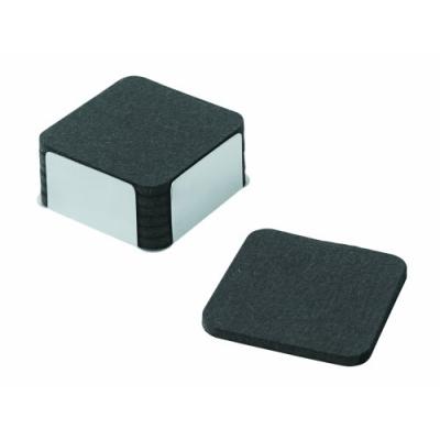 CARL MERTENS 5913 1061 / MINAMOTO DESSOUS-DE-VERRE FEUTRE 6 PIÈCES AVEC SUPPORT INOX NOIR