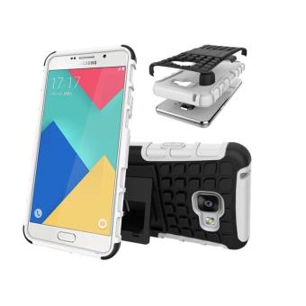 Etui ProteKtoR Samsung Galaxy A3 2016 4G blanc/noir avec stand
