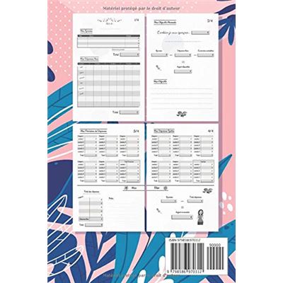Kakebo carnet de compte - agenda pour tenir son budget mois par mois - 59  pages Format 15 x 22 cm