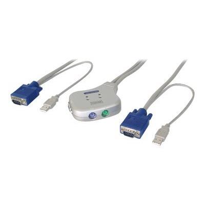 DIGITUS Mini KVM Switch DC OC12U - KVM / USB switch - 2 poorten - desktop