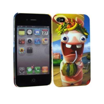 Coque sous Licence Lapins Crétins Summer + film de protection pour Apple Iphone 4/4S