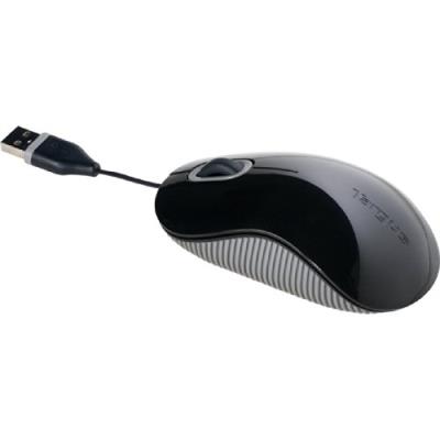 Targus - AMU76EU - Souris optique USB avec cordon rétractable Noir/Gris