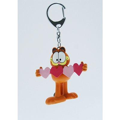 Porte-clés - Garfield et sa frise de coeurs