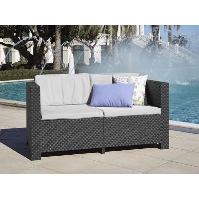 Salon De Jardin En Resine Diva Anthracite Mobilier De