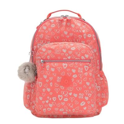 Kipling Seoul Go Rugzak hearty pink met
