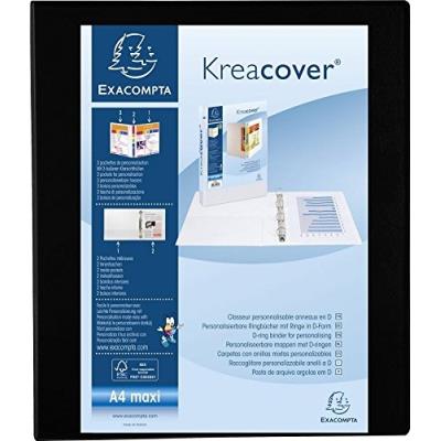Classeur 4 anneaux en d 30mm remborde 3 pochettes exterieures krea cover - a4 maxi exacompta 51842ne