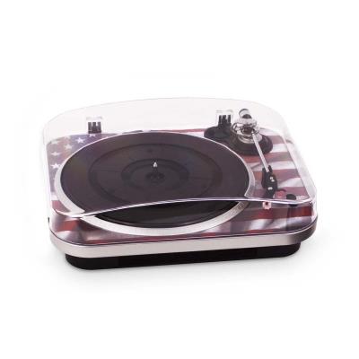 Platine Tourne Disques 3 Vitesses Motif Usa