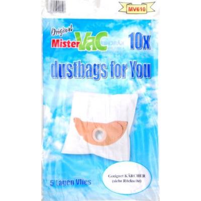 mistervac MV 610 Pack économique de 20 sacs 5 couches en non-tissé pour aspirateurs Kà¤rcher modèles A 2003 à  2074 pt / comparable au Swirl K225