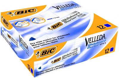 BIC Velleda 1711 Feutres pour Tableau Effaçables à Sec à Pointe Conique Moyenne Boîte de 12 - vue 4