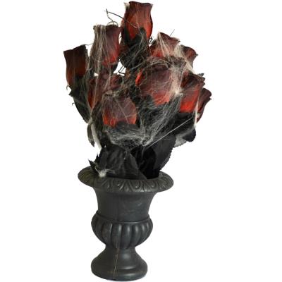 Bouquet de roses avec toile d'araignée Halloween Horreur