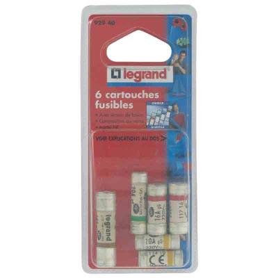 Legrand 6 cartouches fusibles pour tableau dabonné avec voyant leg92940