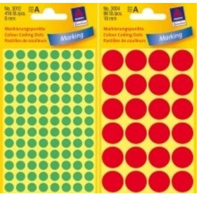 Avery - zweckform pastilles adhésives, diamètre 18mm, blanchescontenu: 96 étiquettes (3170)