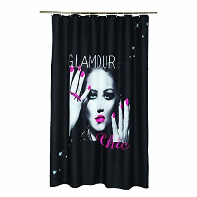 Douceur d'interieur 6rd158 glam chic rideau de douche avec motifs polyester 180 x 200 cm