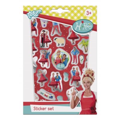 stickerset juf Roosvinyle 14,5 x 21,5 cm 4 feuilles