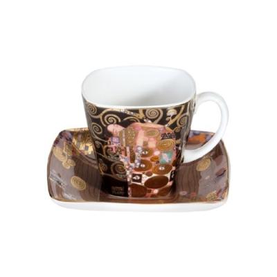 goebel 66884743 tasse à espresso avec sous-tasse motif épanouissement gustav klimt