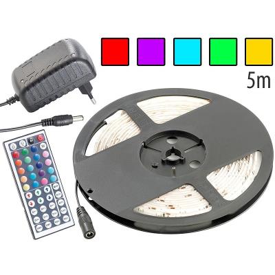 Bande à LED 230 V pour intérieur, 5 m, avec prise secteur - RVB