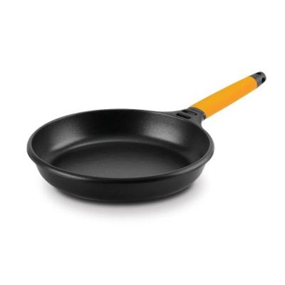 fundix poêle anti-adhésive en fonte d'aluminium manche amovible compatible induction orange 18 cm